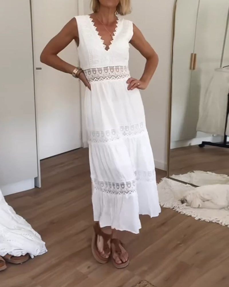 Lace V-Neck Cami Dress