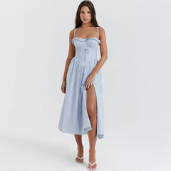 Celeste Azure Lace Midi Sundress