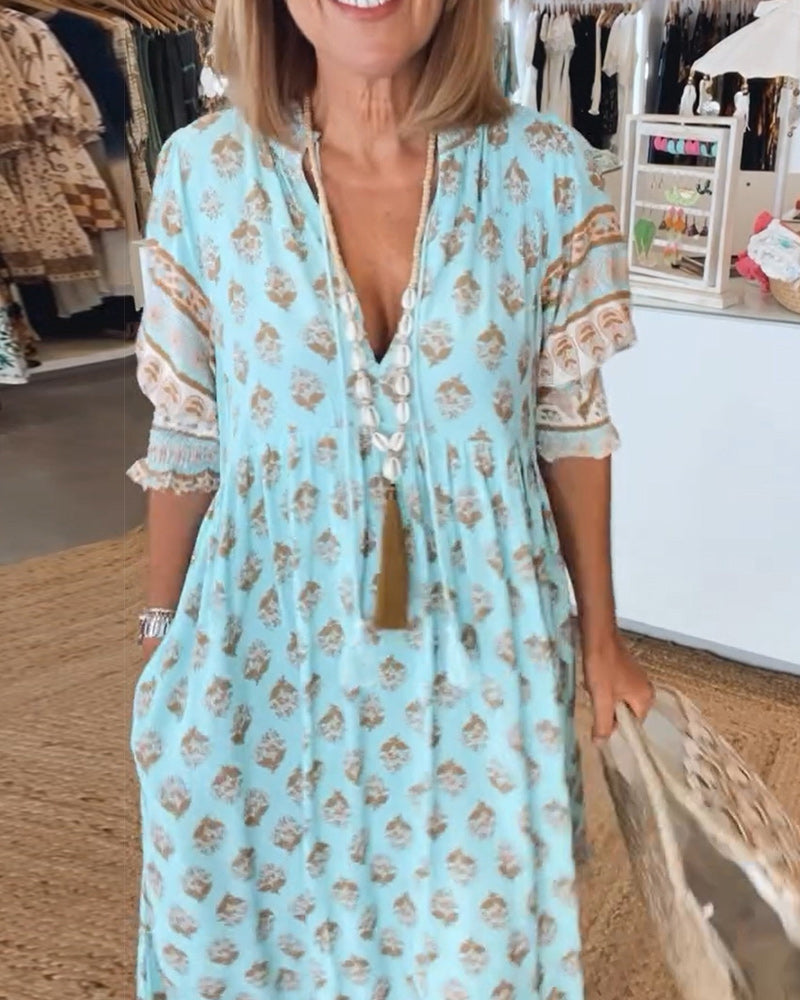 Bohemian Tiered Maxi Dress