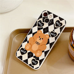 Argyle Bear iPhone Case