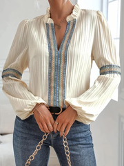 Luxurious V-Neck Blouse