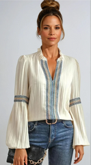 Luxurious V-Neck Blouse
