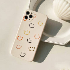 Colorful Smiley Faces iPhone Case