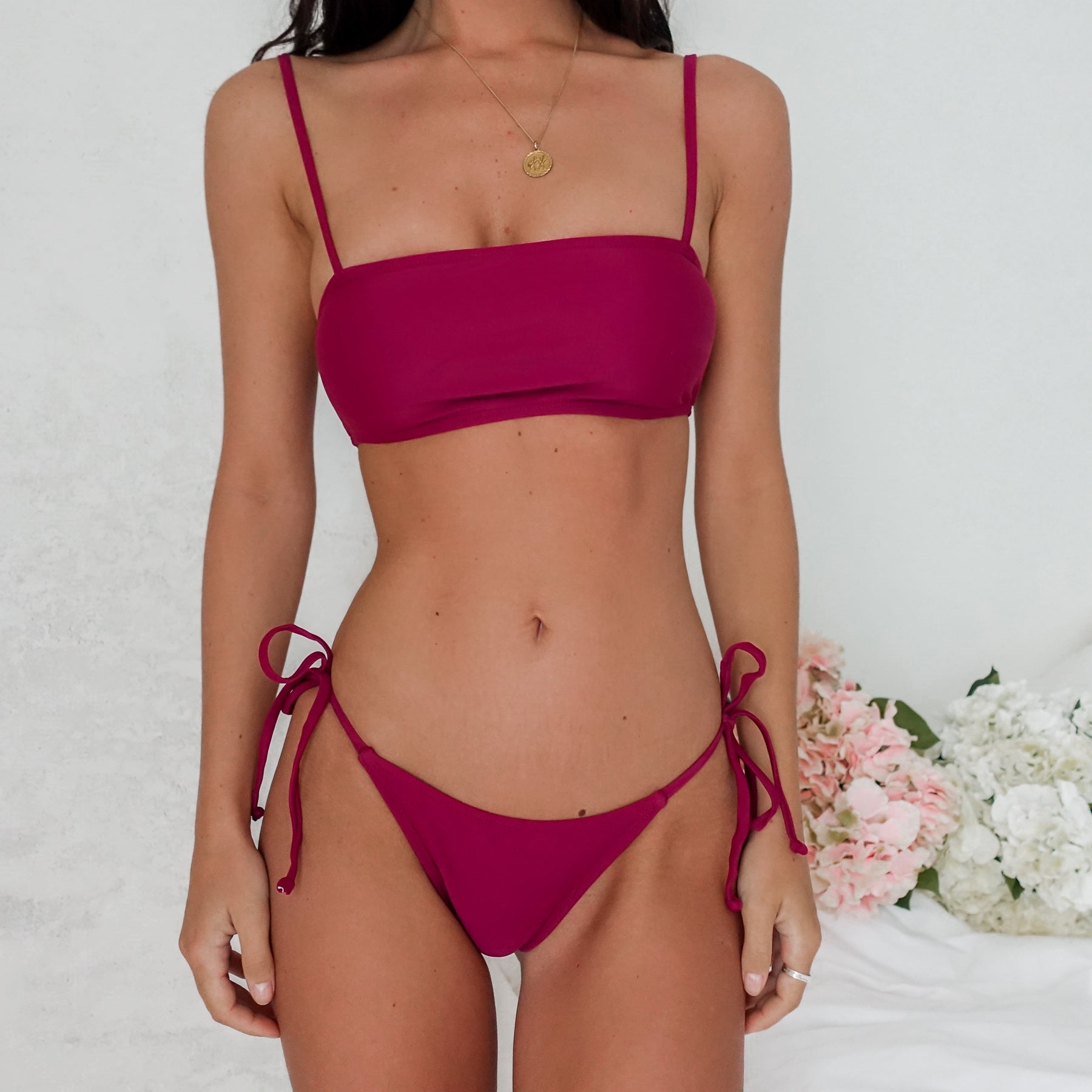 Romy Bikini TOP- Maroon