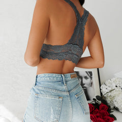 Opal Racerback Bralette - Grey