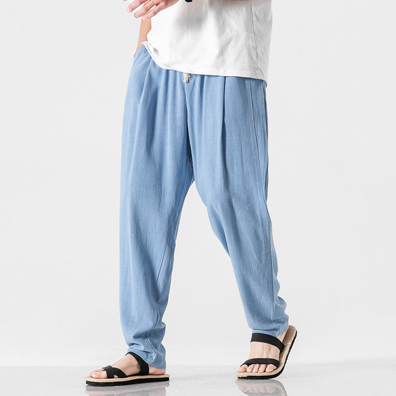 Azure Breeze Linen Pants