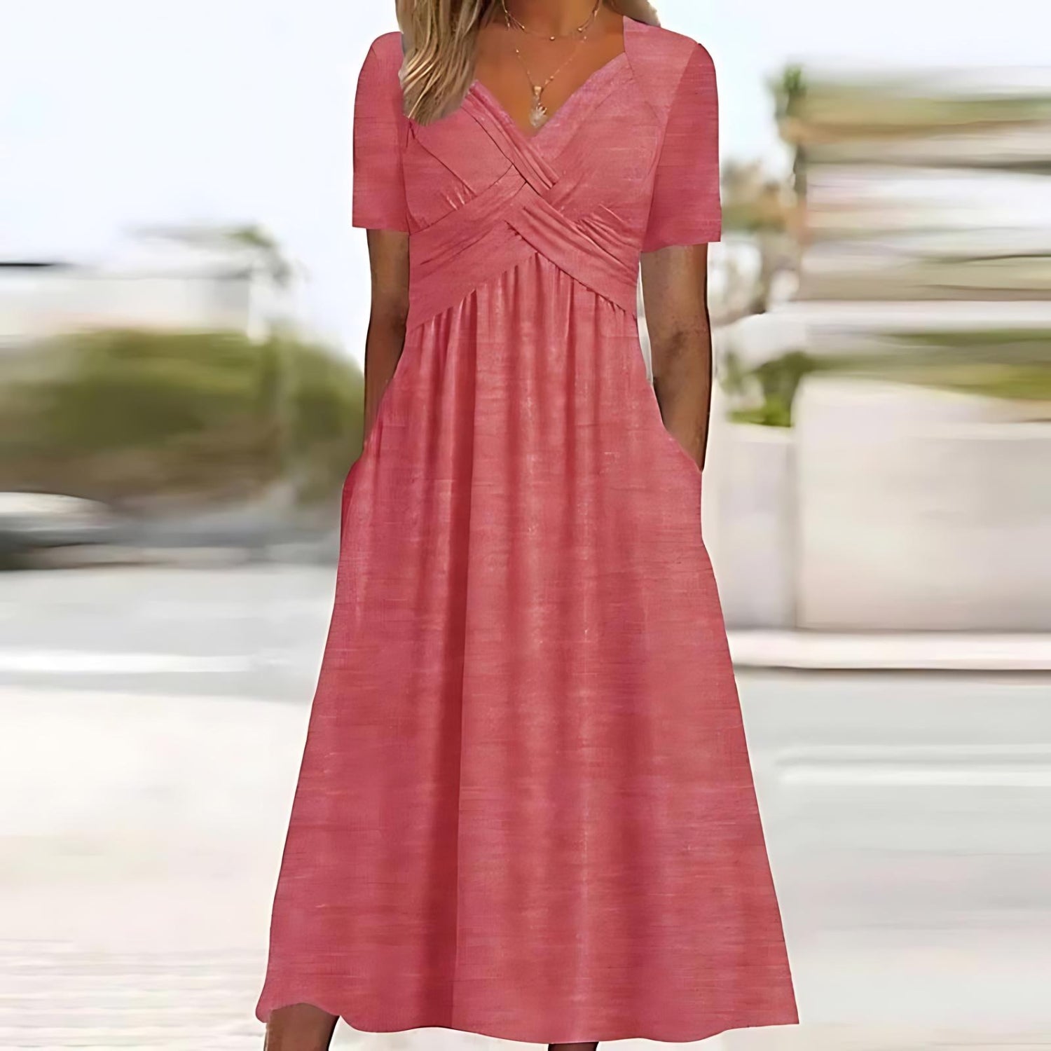 Casual Elegance Midi Dress