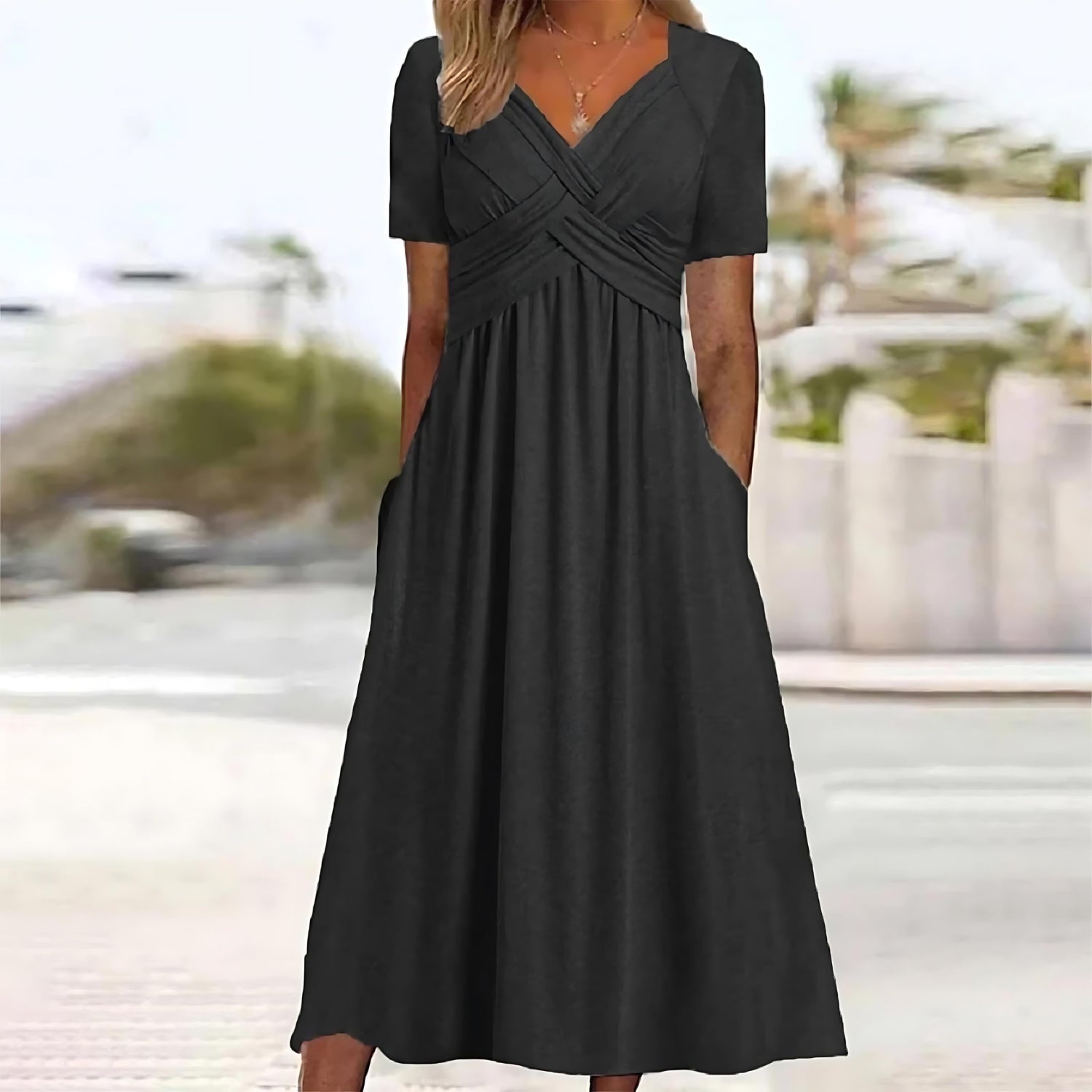 Casual Elegance Midi Dress