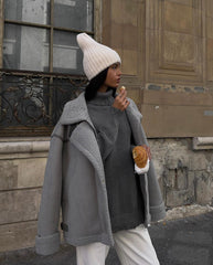 Olivia - Oversized Vegan Shearling Jacket