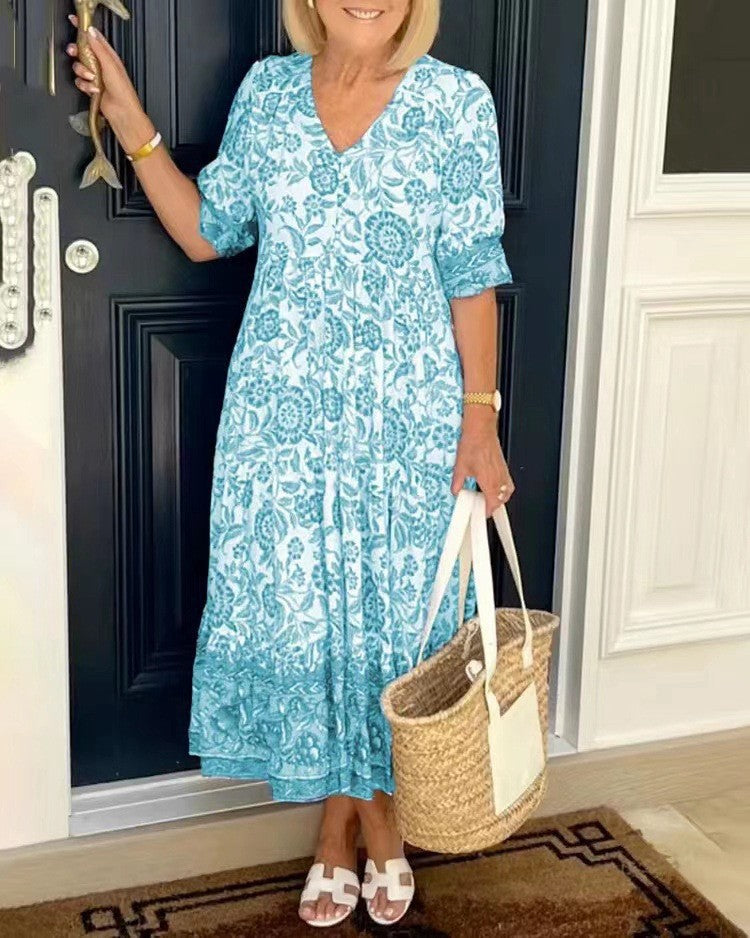 Bohemian Floral Maxi Dress