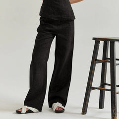 Lena Linen Cotton Wide Leg Trousers