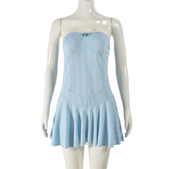 Women's Chest-wrapped Dress Hollow Backless Zipper