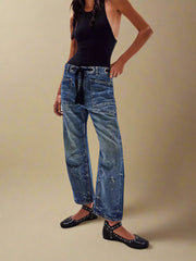 Wide Leg Patchwork Pants