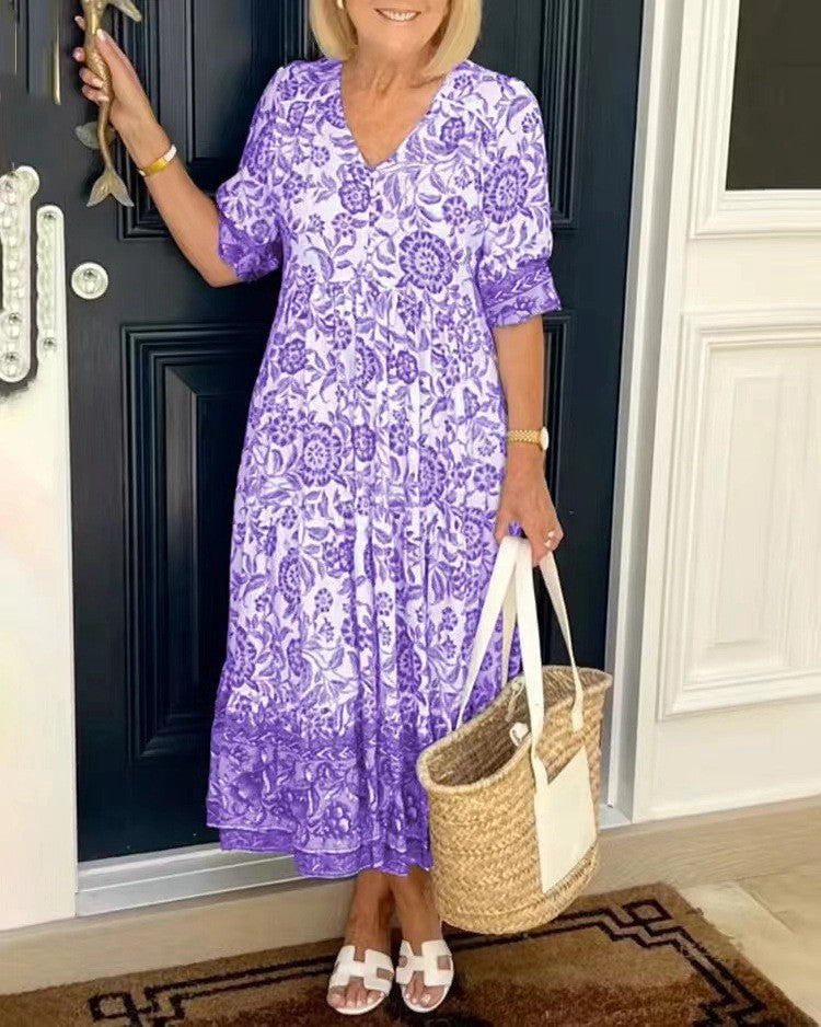 Bohemian Floral Maxi Dress