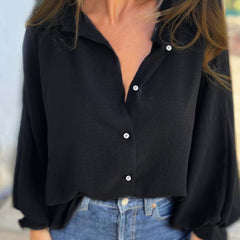 Loose Fit Long Sleeve Blouse