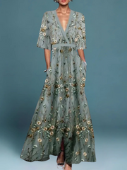 Elegant Floral Maxi Dress