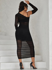 Venice Noir Mesh Cover-up Dress