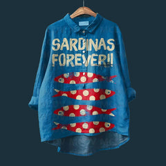 Relax Fit Fish Print Shirt