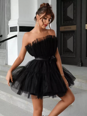 Zora - Short Off-the-Shoulder Tulle Dress