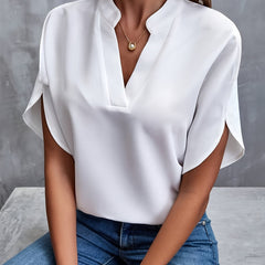 Relaxed V-Neck Blouse