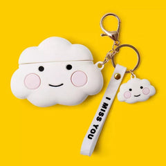 White Cloud Airpods Case