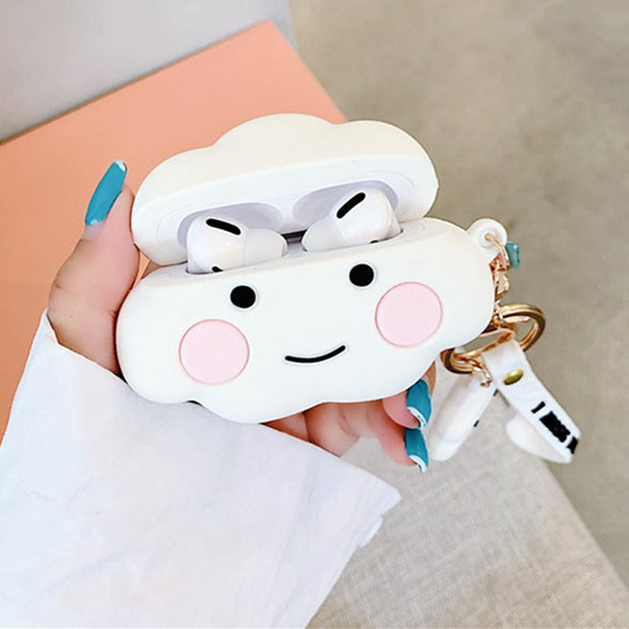 White Cloud Airpods Case