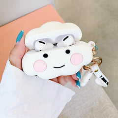White Cloud Airpods Case