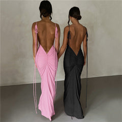 SELENA RUCHED ELEGANCE MAXI DRESS