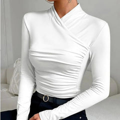Sophisticated Cross Neck Top