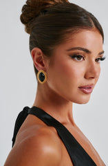 Azra Earrings - Black/Gold