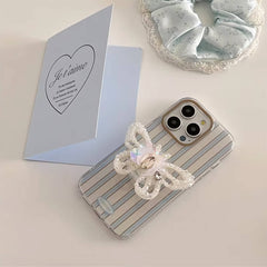 Fairy Butterfly Striped iPhone Case