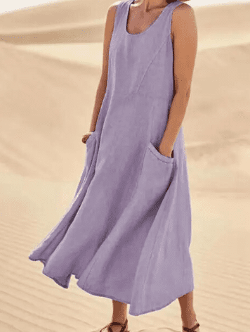 Elegant Dress with Pockets