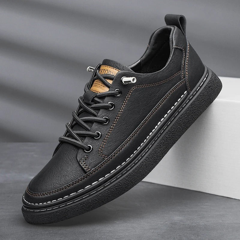 Helston Genuine Leather Sneakers