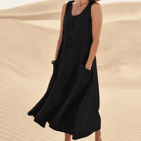 Elegant Dress with Pockets