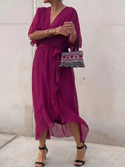 V-Neck Flowy Dress