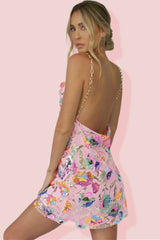 Sparkling Backless Mini Dress
