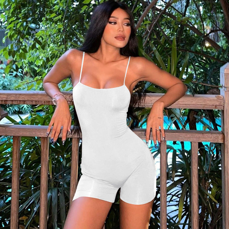 Backless Suspender Jumpsuit