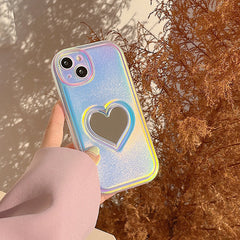 Holographic Heart Mirror iPhone Case