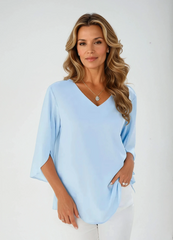 Lightweight V-Neck Blouse