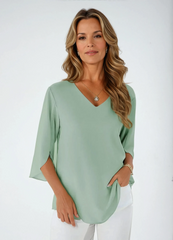 Lightweight V-Neck Blouse