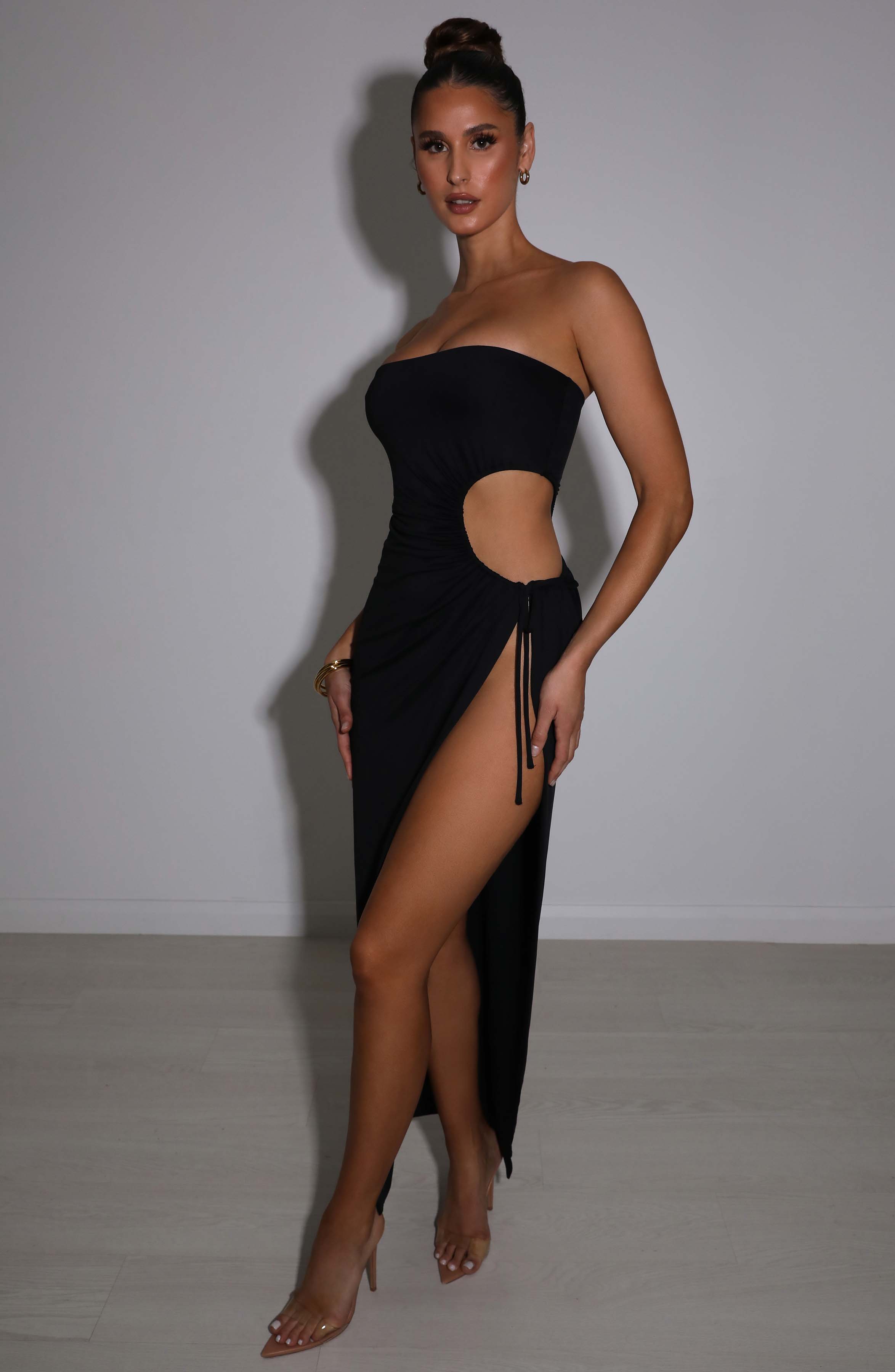 Indigo Maxikleid - Schwarz