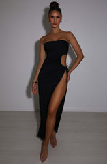 Indigo Maxikleid - Schwarz