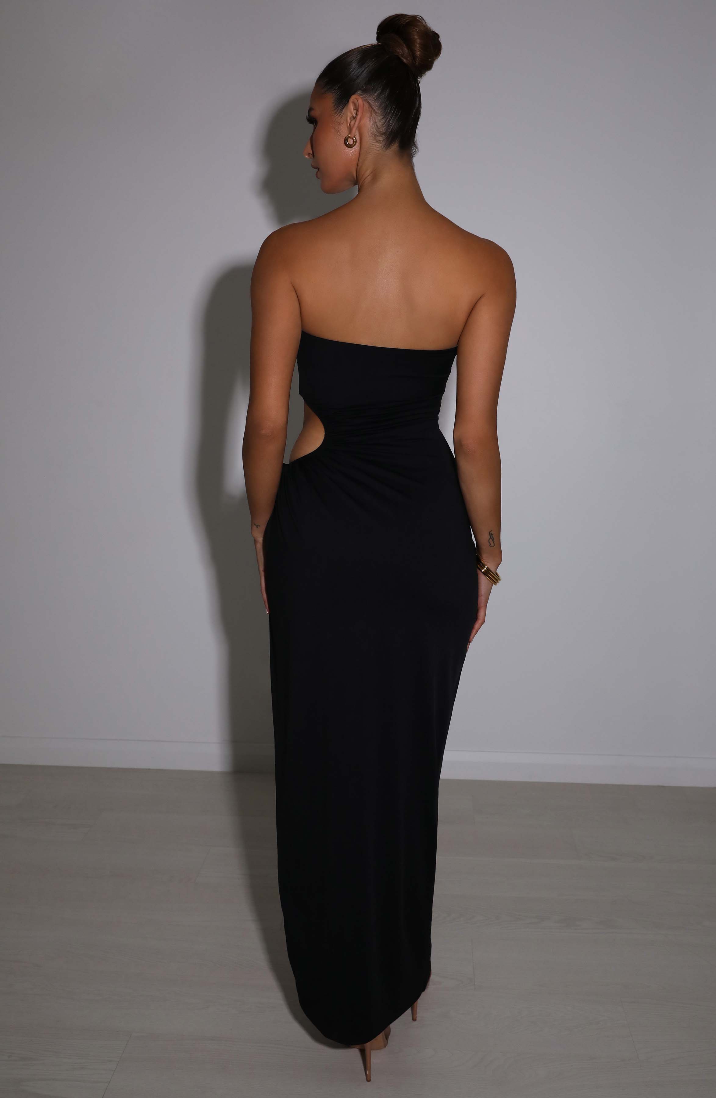 Indigo Maxikleid - Schwarz