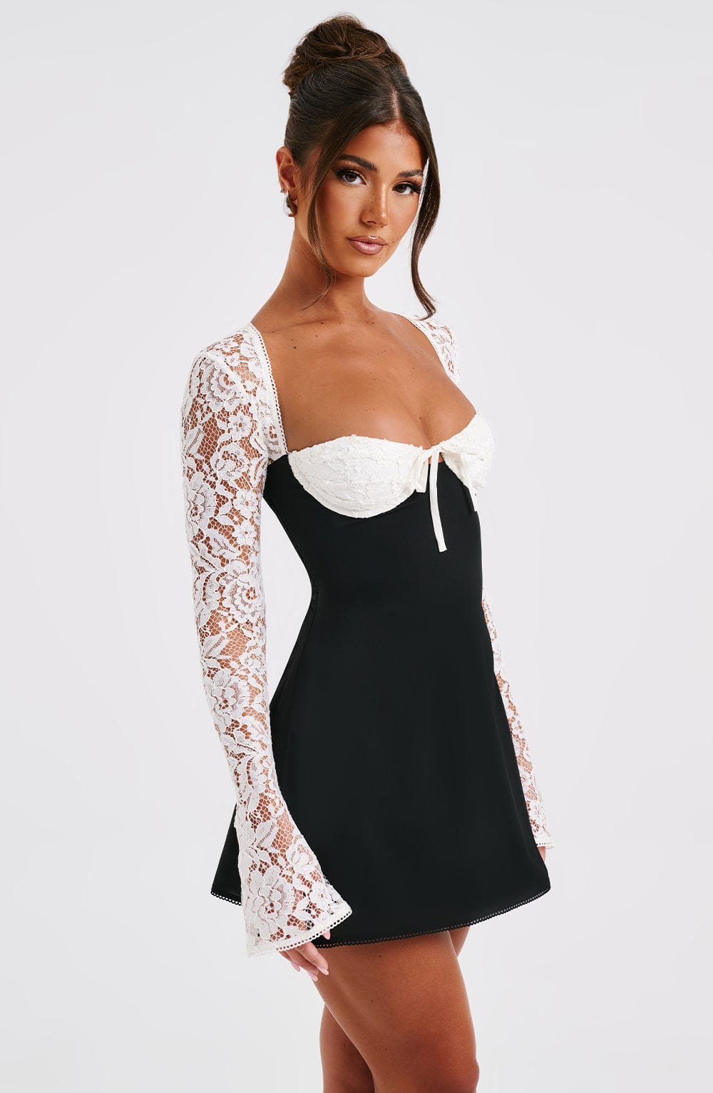 Jacinta Minikleid - Schwarz/Weiß