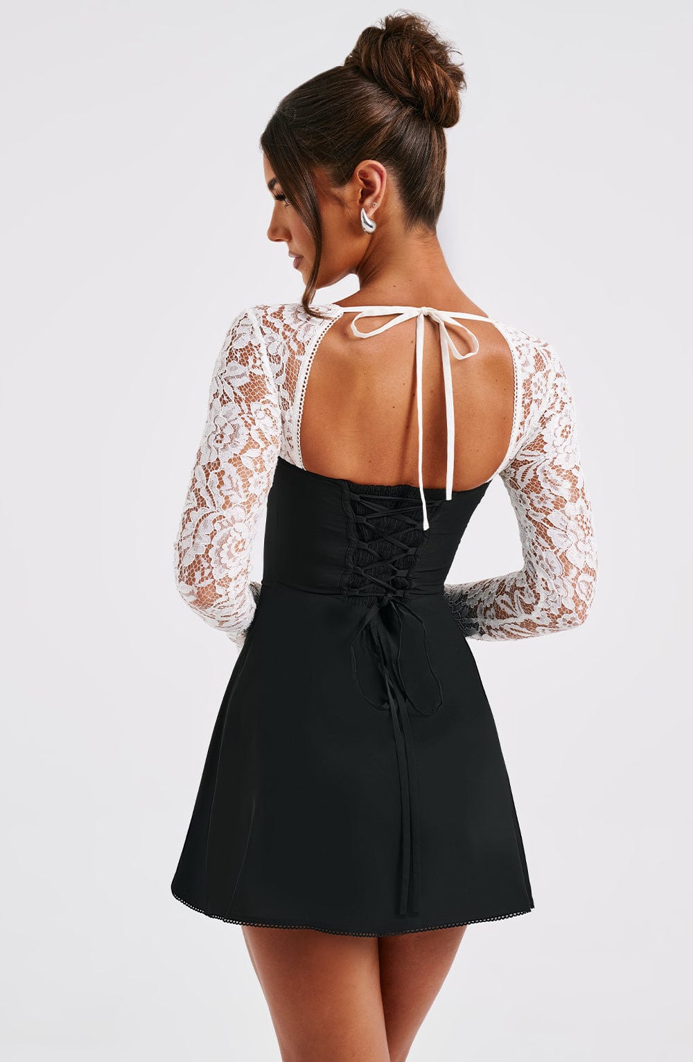 Jacinta Minikleid - Schwarz/Weiß