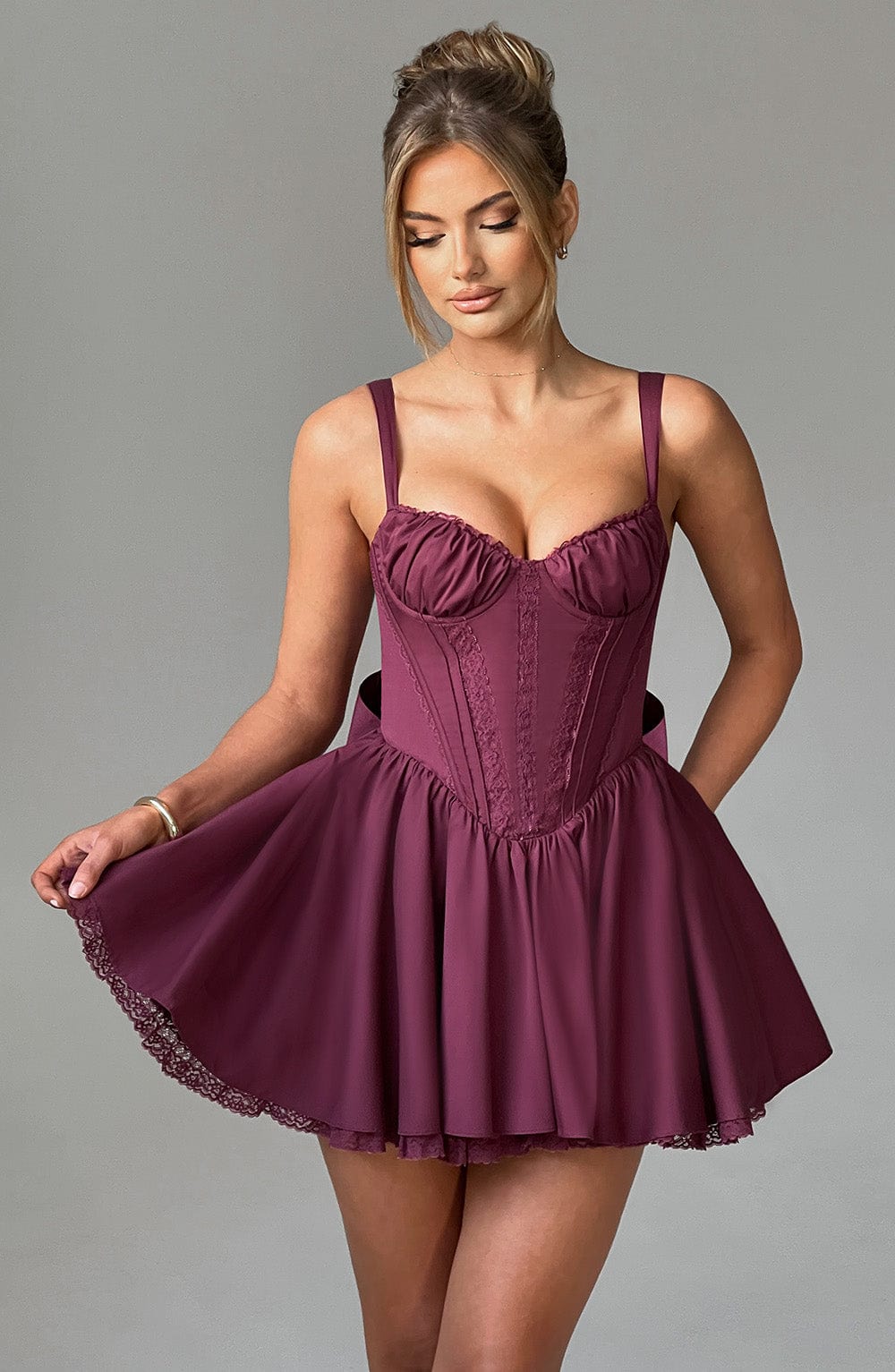 Josie Minikleid - Kirschlack
