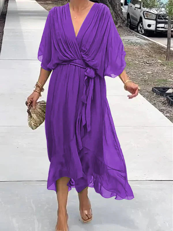 V-Neck Flowy Dress
