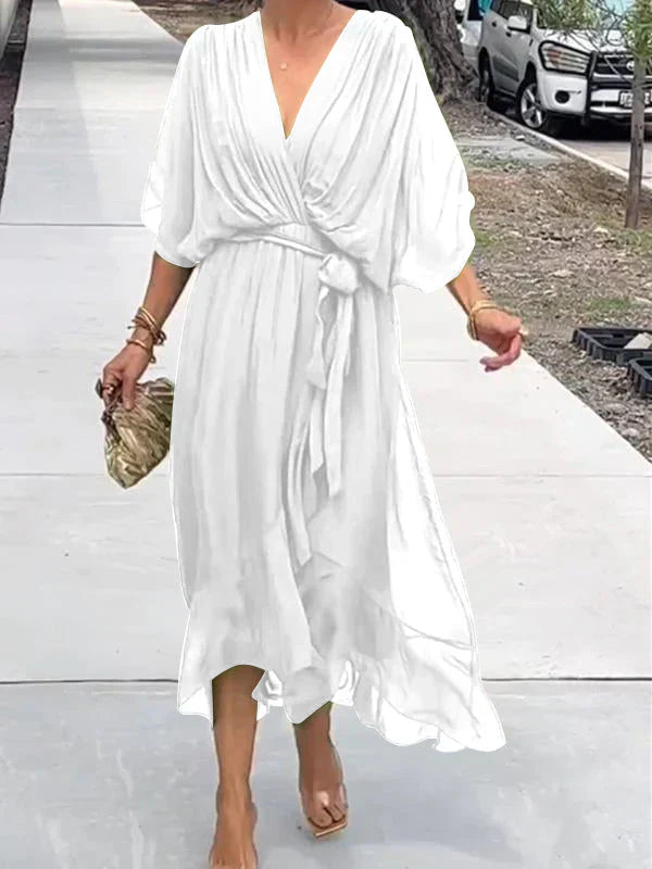 V-Neck Flowy Dress