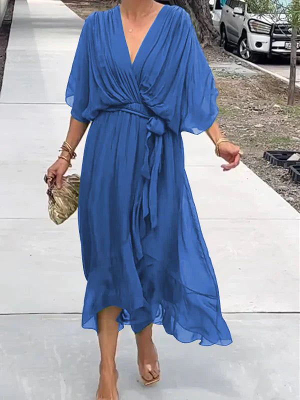 V-Neck Flowy Dress