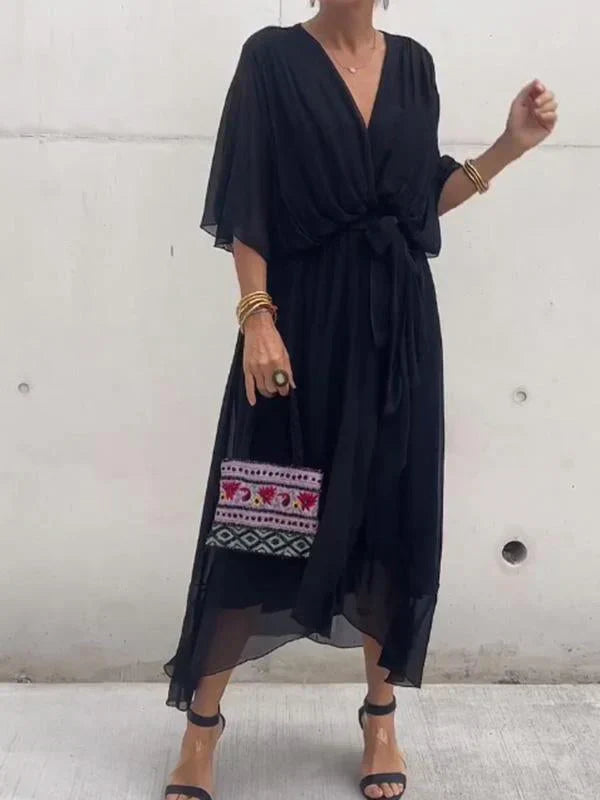 V-Neck Flowy Dress